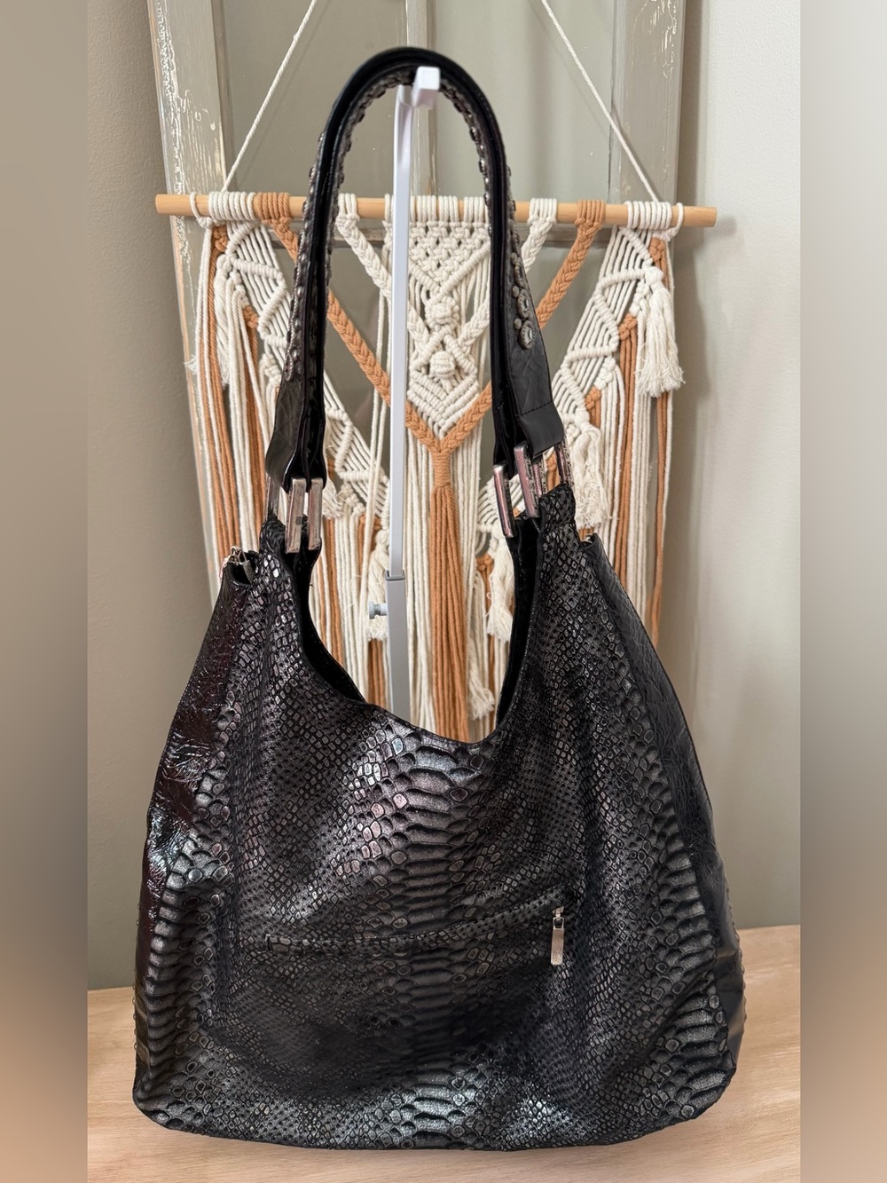 KIPPY’S Cross Hobo Handbag with Swarovski Crystals ✨ - Picture 2 of 11